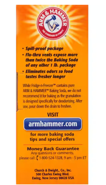 Arm & Hammer Fridge-N-Freezer Baking Soda, 14 Oz. – Pack of 6