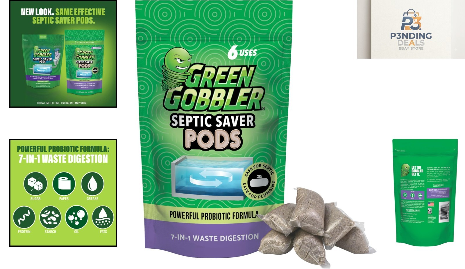 Biodegradable Septic Tank Enzyme Pods – 6 Supply for Healthy Systems
