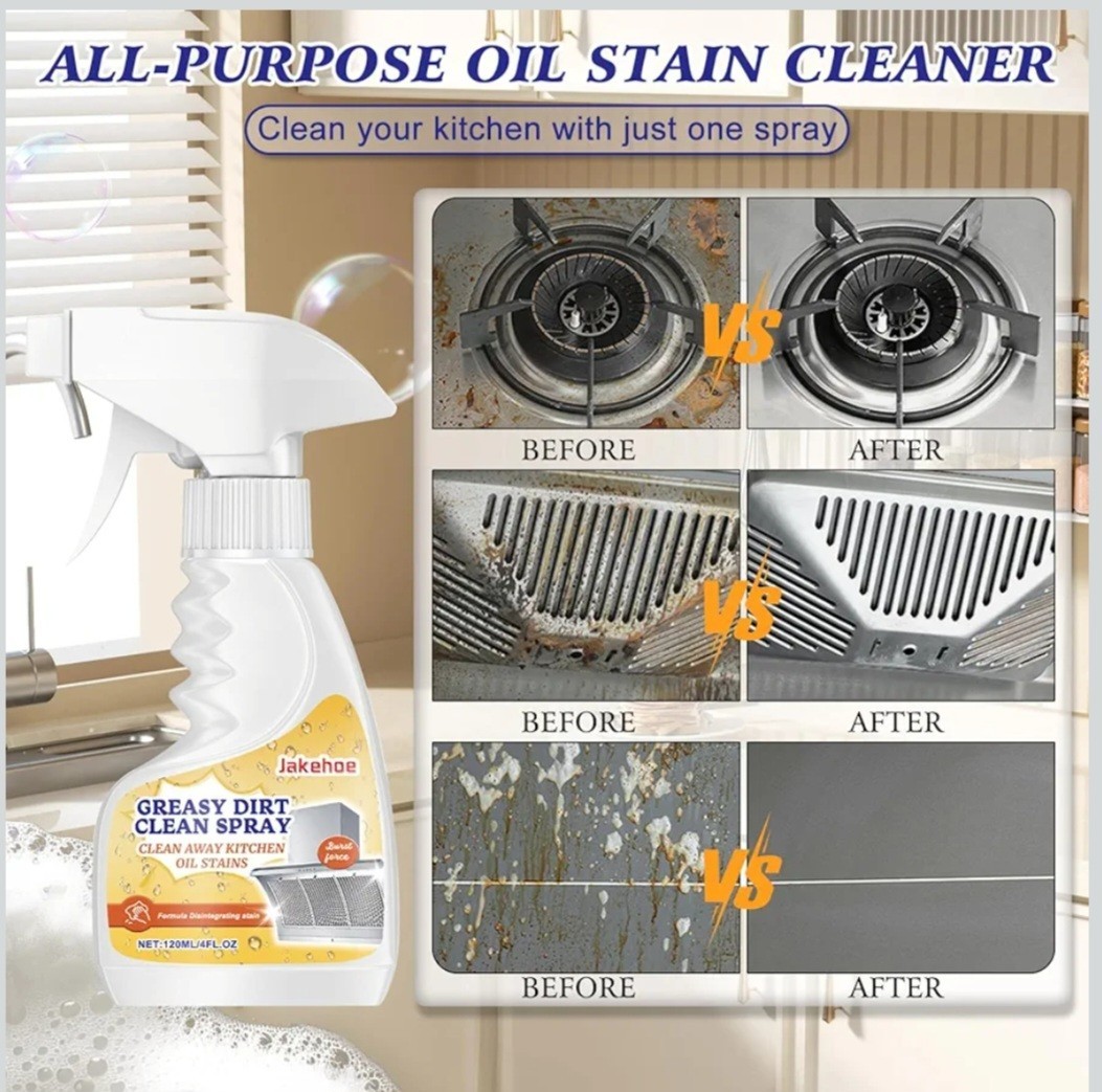 4 Pack Heavy Duty Kitchen Degreaser Spray 8x120ml (4oz) All Purpose Cleaner