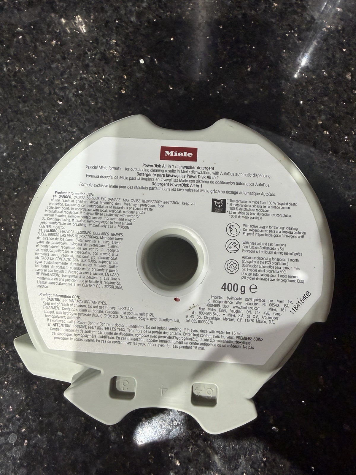 Miele PowerDisk 400g All-in-1 Dishwasher Detergent AutoDos OEM NEW FAST SHIP