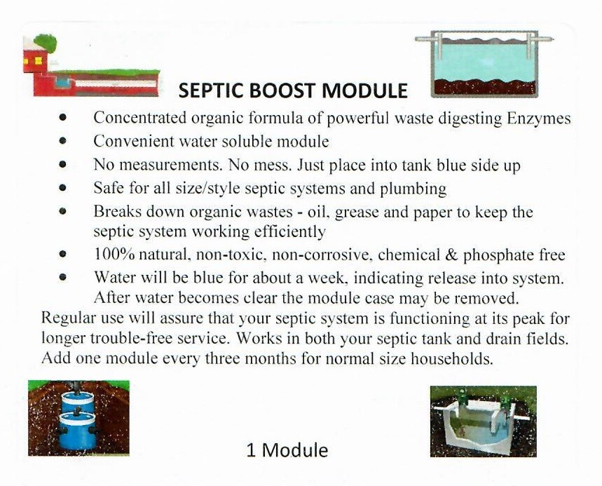 Septic Tank System Booster Bio-Enzyme Module 3 Month Treatment