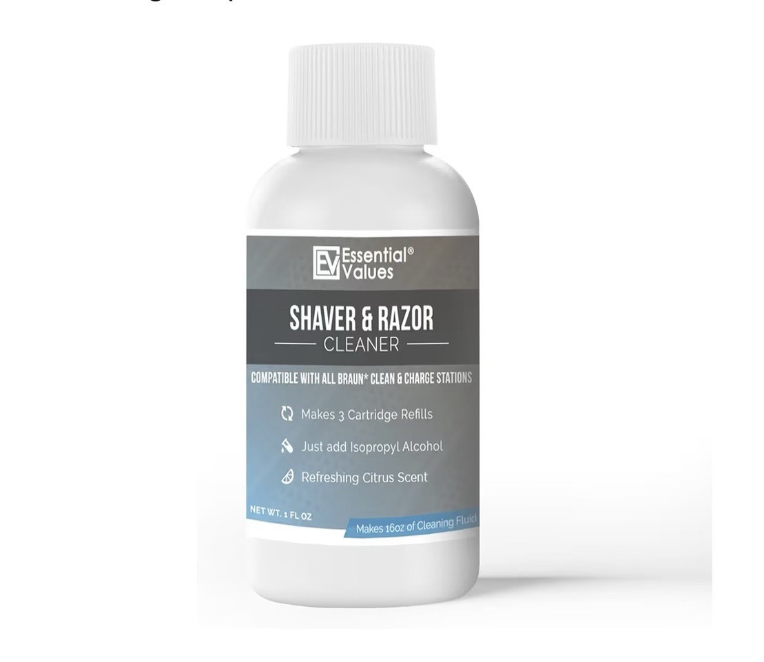 Essential Values Shaver & Razor Cleaner Citrus Scent 6 Pack Makes 6 Refills
