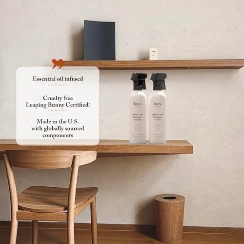 Furniture Polish Cleaner 16 oz Lemon Scent Oil Based Streak Free Wood Cabinet