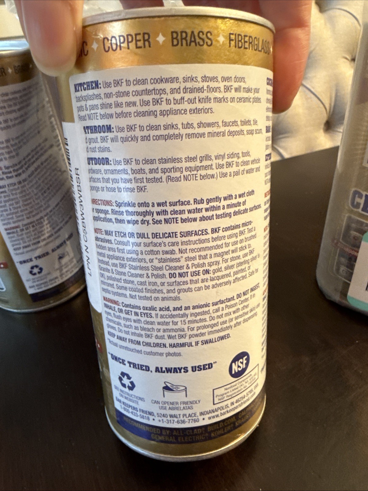Lot of 4: Bar Keepers Friend Cleanser 15 oz / 425 g