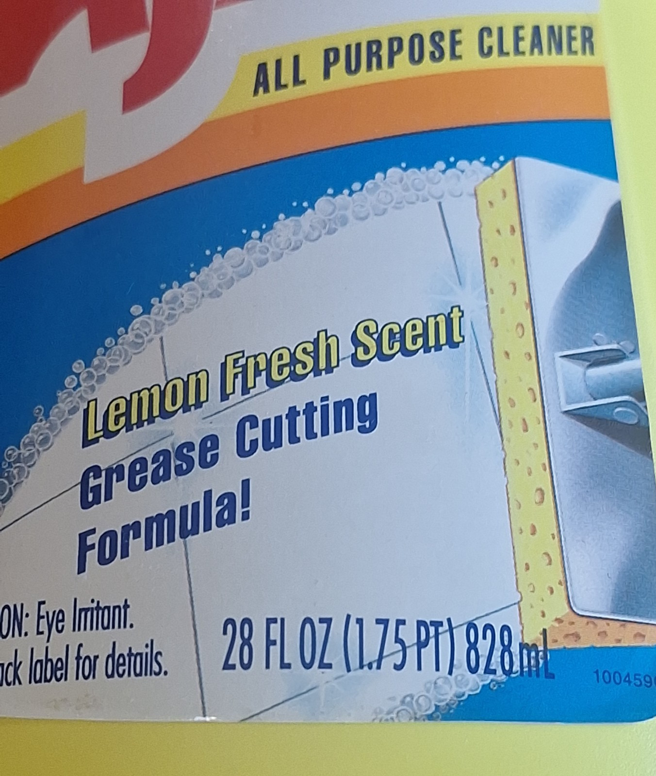 3 Vtg Ajax All Purpose Cleaner Lemon Scent 28oz New Sealed Made in USA, Dual Cap