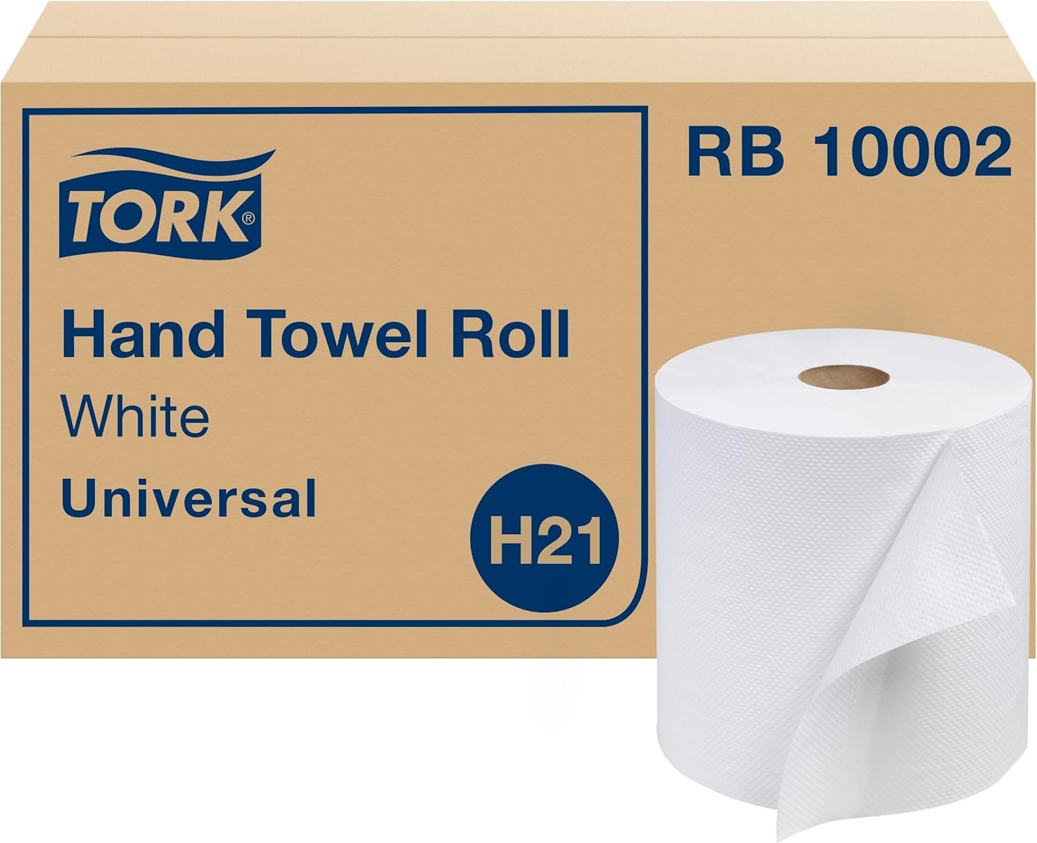 Tork Paper Hand Towel Roll White H21, Universal, 100% Recycled Fiber, 6 Rolls