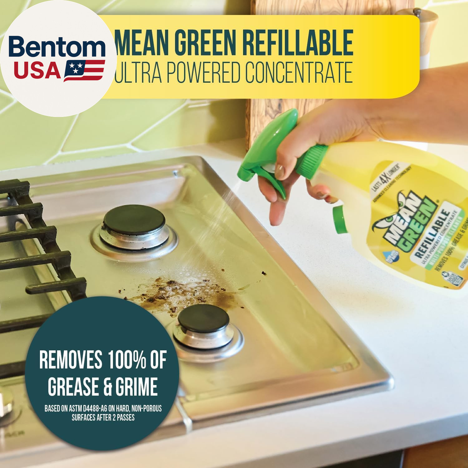 Refillable Ultra Powered Multi-Purpose Cleaner Concentrate, Citrus & Green Tea,