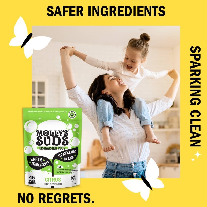 Dishwasher Detergent Pods – Citrus – 45ct: Dye-Free, Paraben-Free