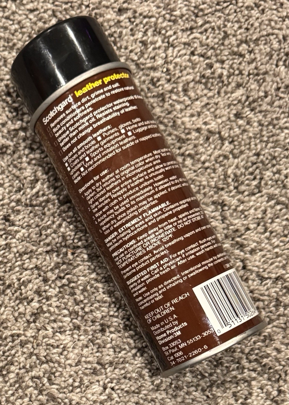 Vtg Scotchgard Leather Protector Spray Waterproof 1988 Olympic Games Branding