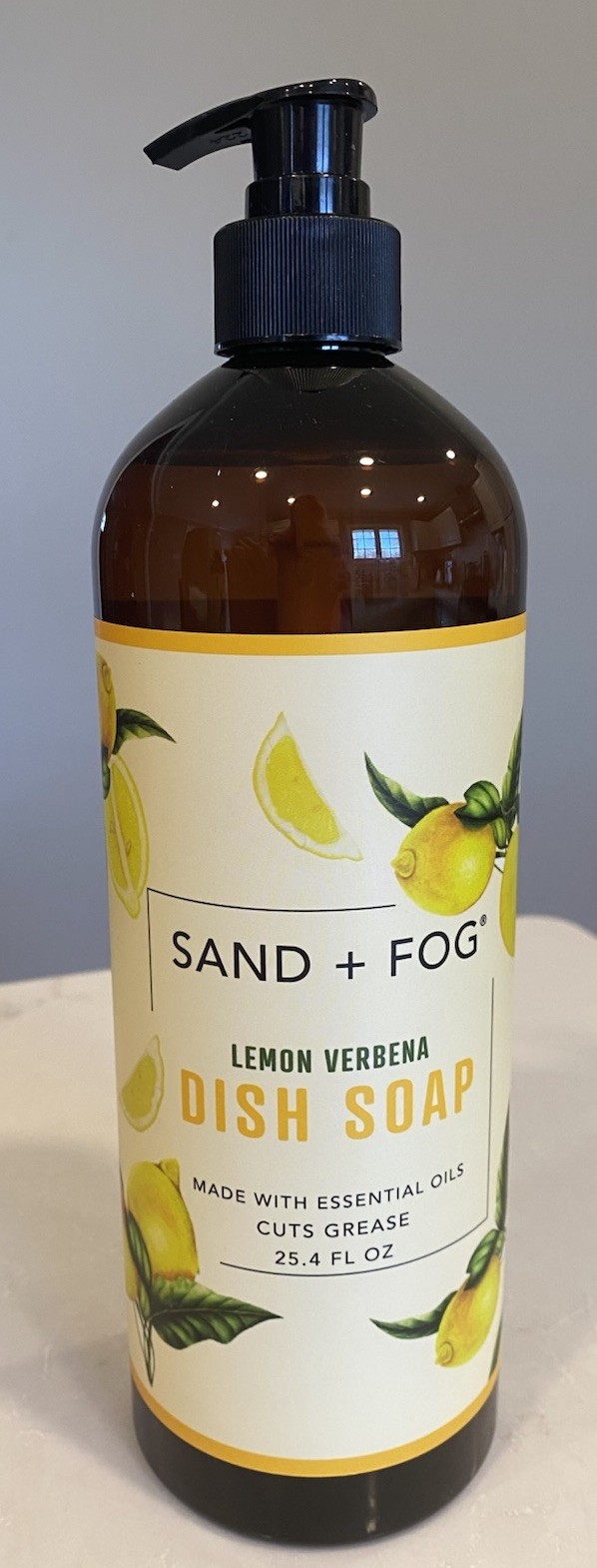 (2-Pack) SAND + FOG™ ~ LEMON VERBENA Scented Essential Oil DISH SOAP Cut Grease