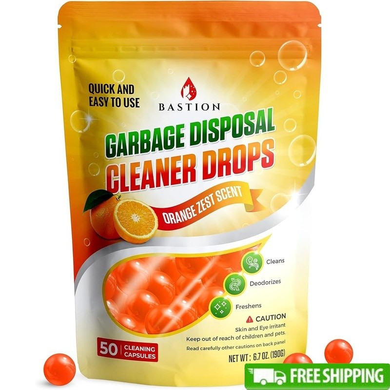 50 Garbage Disposal Cleaning Drops Zest D-Limonene Natural Fresh Odor Remover US