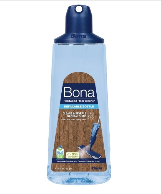 Bona Hardwood Floor Cleaner Spray Mop Cartridge 34 Fl Oz Unscented Refilla