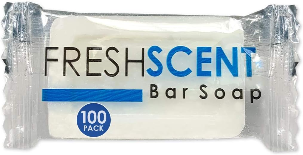 0.5 oz Bar Soap [100 Pack] Hotel Travel Size, Individually Wrapped, Vegetable