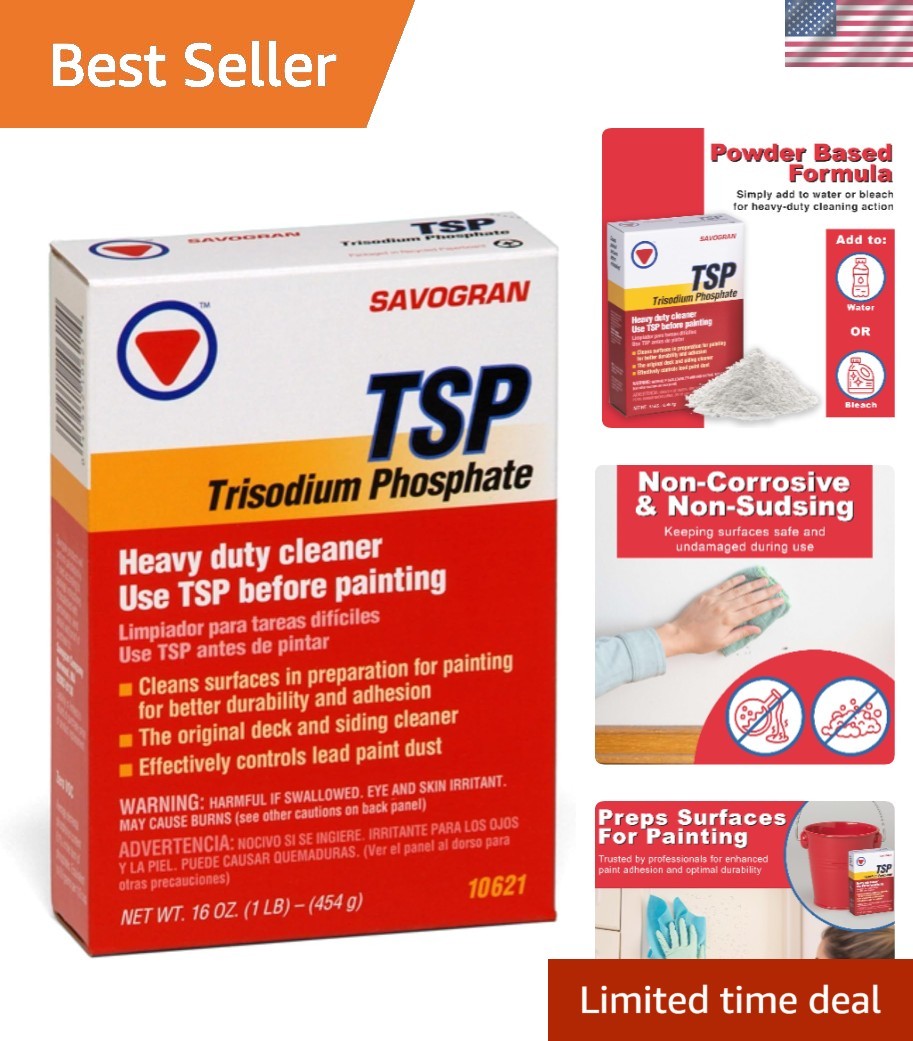 16oz Heavy-Duty Trisodium Phosphate Cleaner for Paint Preparation & Surface Prep