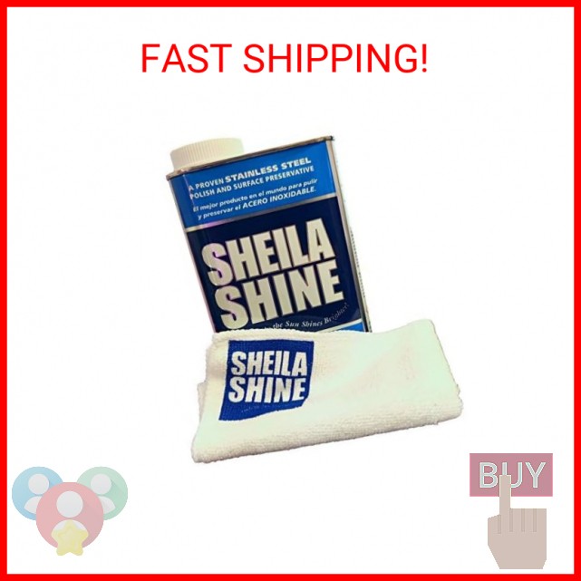 Sheila Shine 1 Quart Stainless Steel Cleaner and Polish w/Microfiber Cloth – Cle