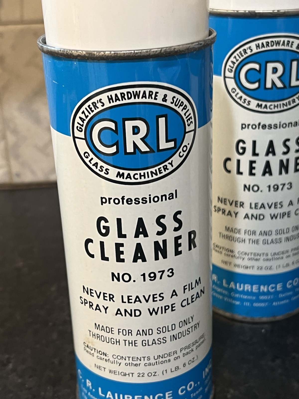 Lot of 5 – 22 oz each CRL 1973 Aerosol Glass Cleaner