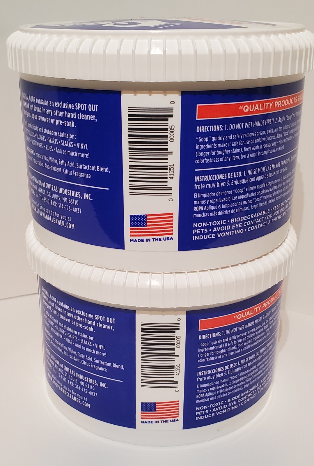 Original Goop Multi-Purpose Hand Cleaner – Waterless Cleaner 14 Oz – 2 Pack!