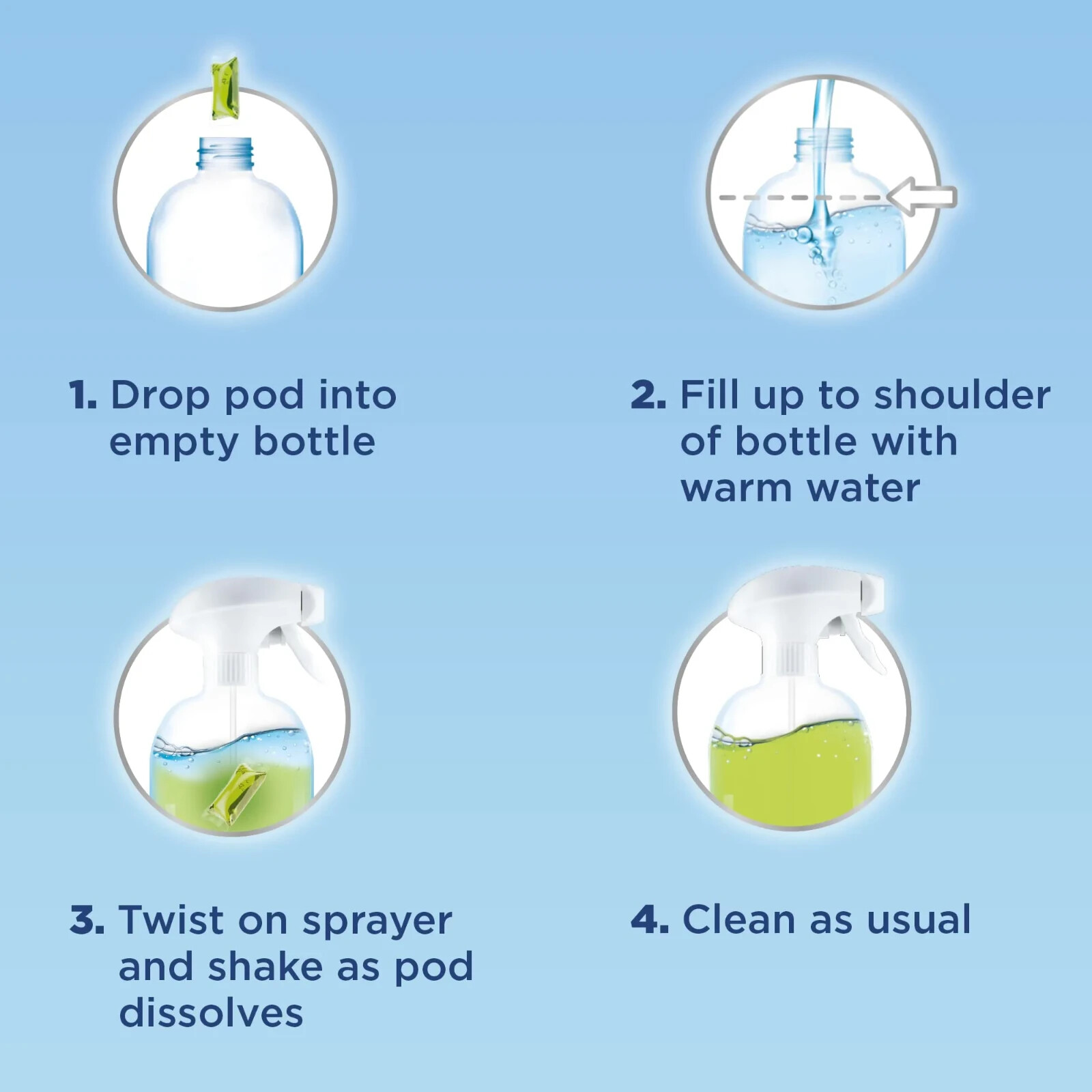 Windex Dissolve Pods Multisurface Cleaner Starter Kit & Refill 3 Reusable