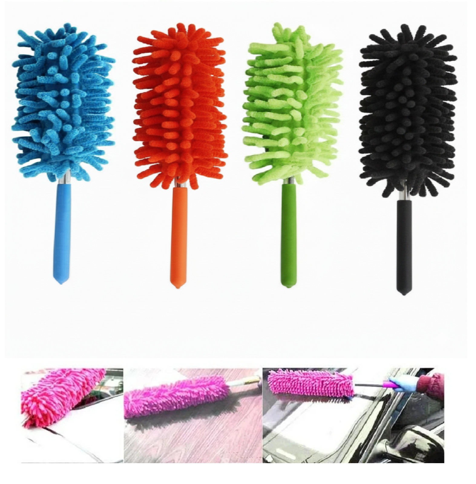 Dependable Industries Telescopic Microfiber Duster Retractable Cleaning Tool