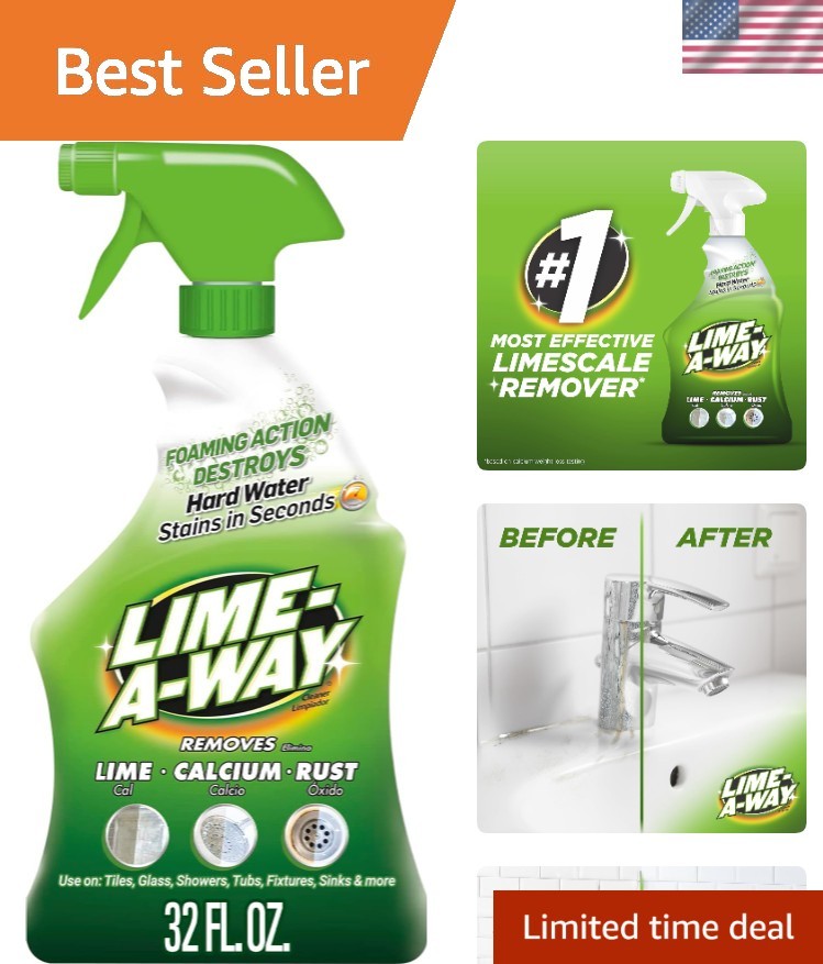 Fast-Acting Hard Water Stain Remover Spray – 32 fl oz for Sparkling Clean