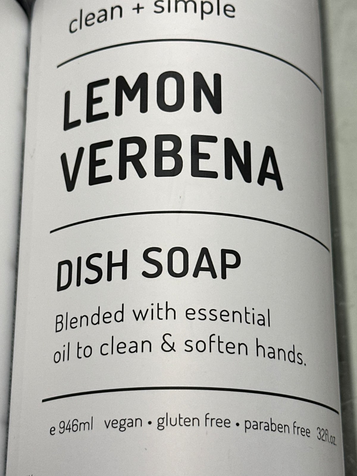(2-Pk) CLEAN + SIMPLE ~ LEMON VERBENA Essential Oil Hand Softening DISH SOAP