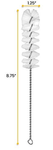 Nylon Cleaning Brush with Fan-Shaped End, 8.75″ – Twisted Stainless Steel Wir…
