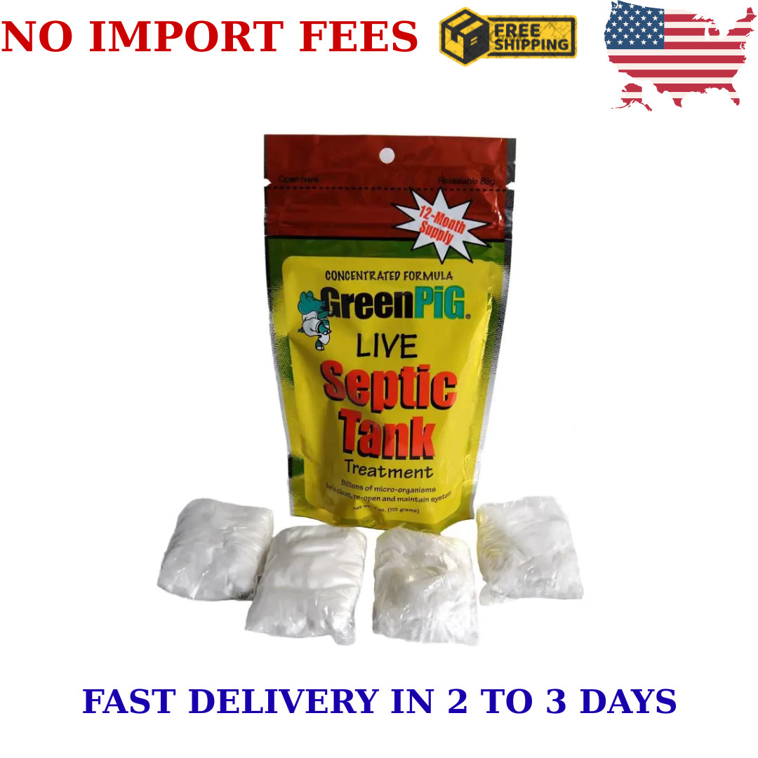 Septic Tank Treatment 1-Year Supply Tablets Capsules Regular Strength Save New