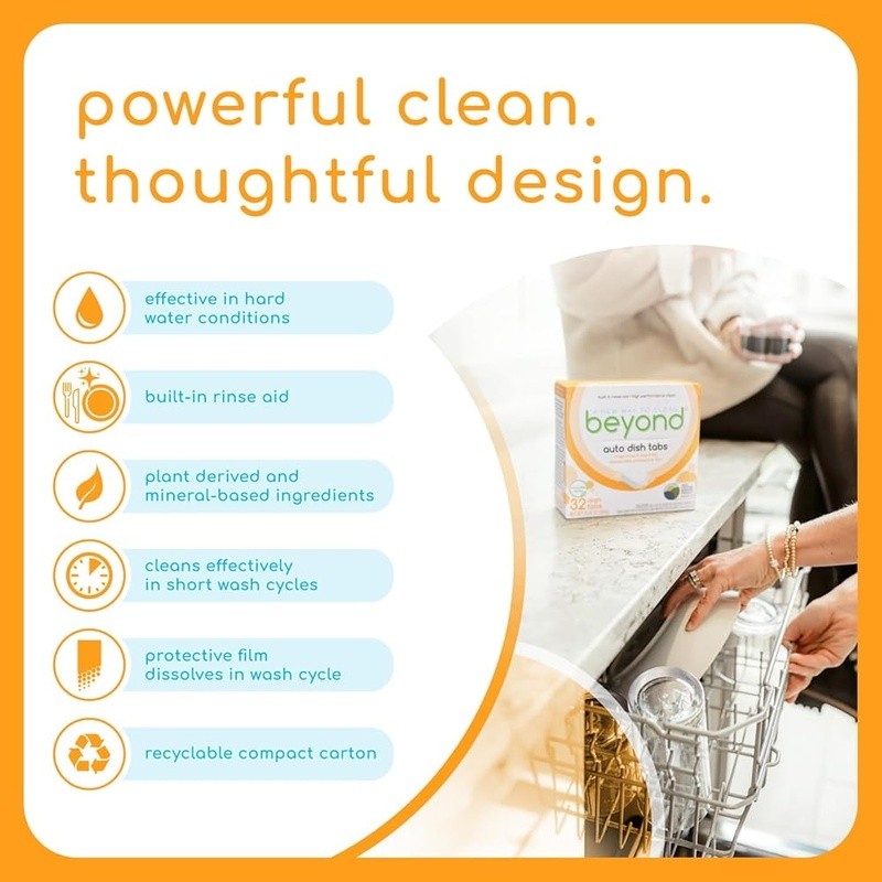 Eco Friendly Dishwasher Tablets Biobased Rinse Aid Dissolvable Wrapper HE Safe