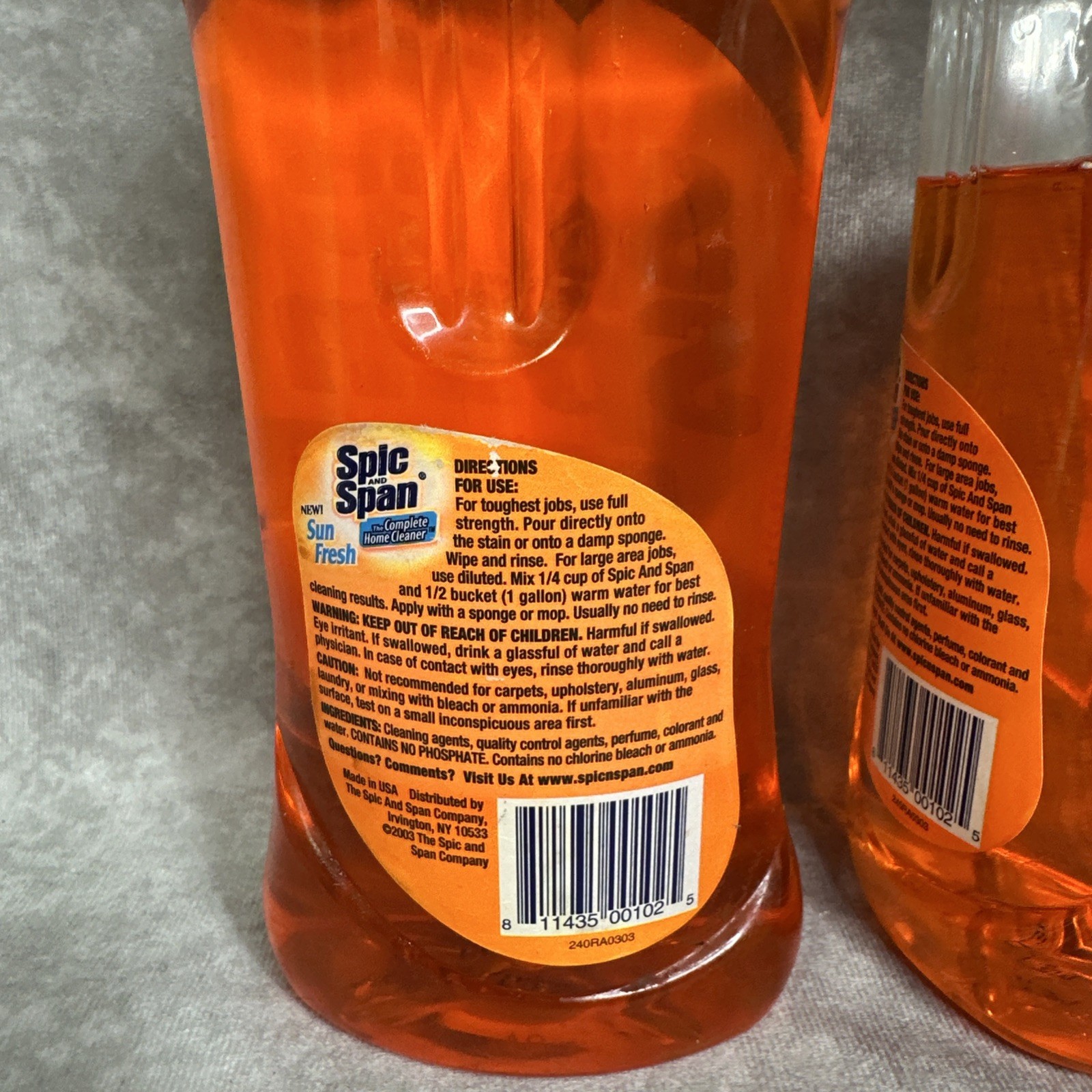 (2) Spic And Span Multi-Surface Cleaner Sun Fresh Scent 40 fl oz