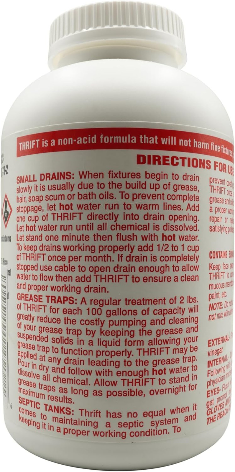 T-200 Drain Cleaner – 2 Lb Odorless Drain Opener – Activated by Hot Water – for