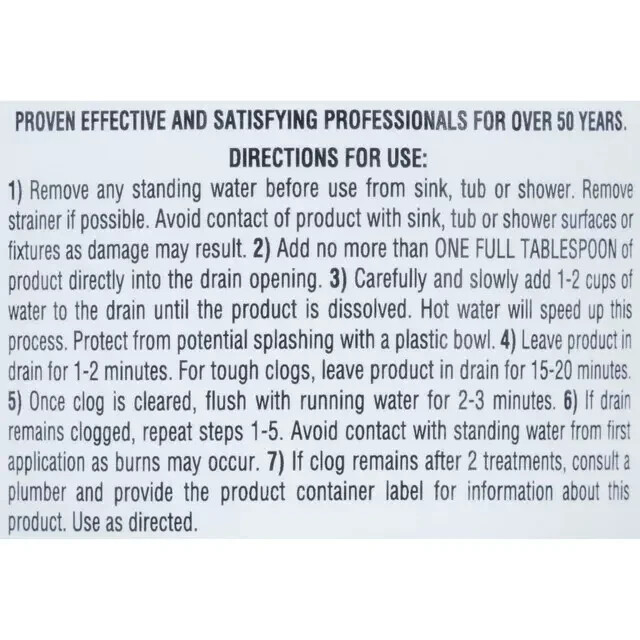 Clean Shot Crystal Drain Opener 1lb