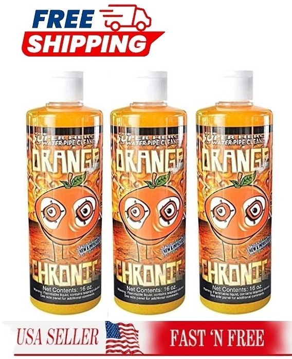 👉 Orange Chronic Cleaner 16oz x3 Bottles Glass Cleaner Fast Acting Solution