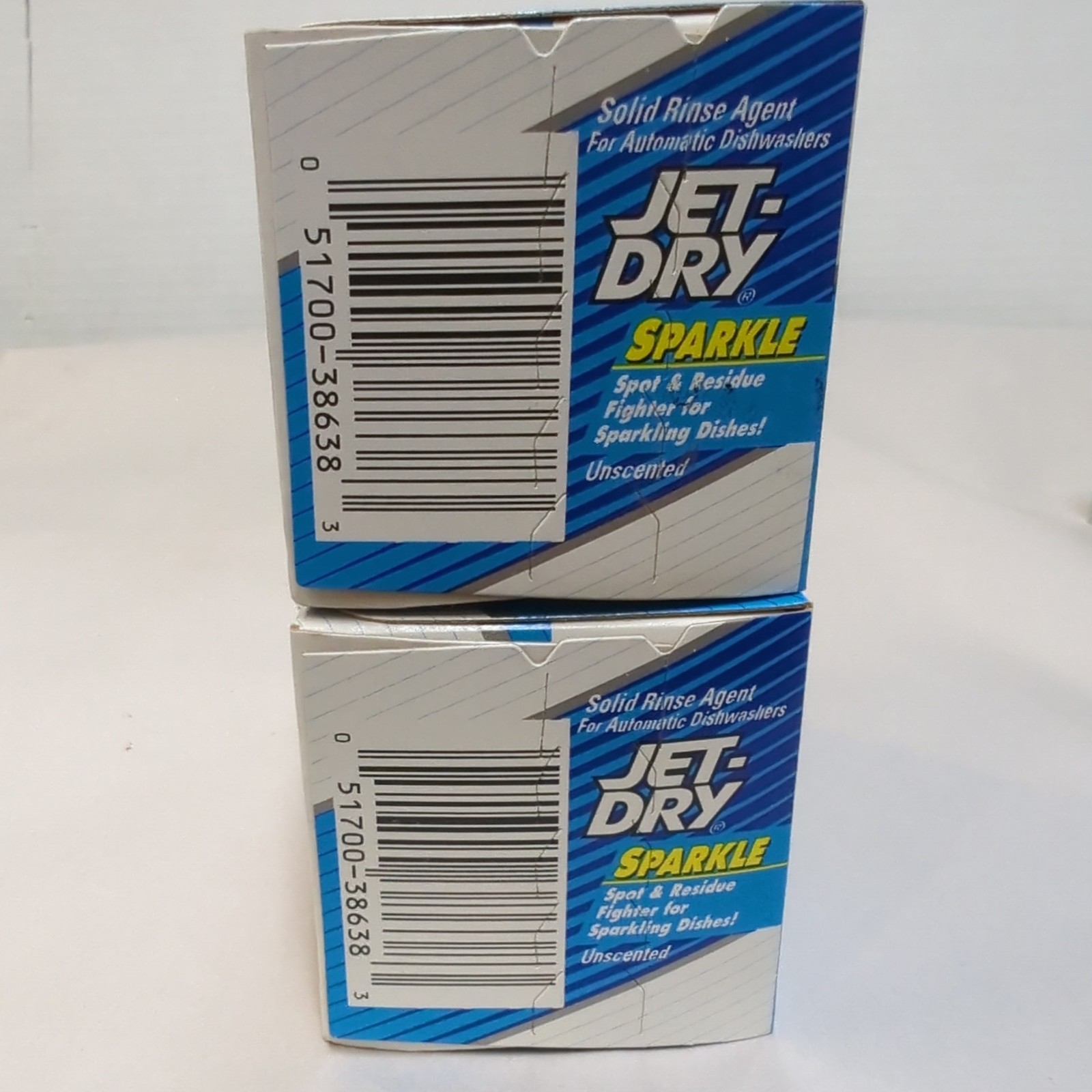 2 Boxes of 2 Jet-Dry Sparkle Solid Jet-Dry Rinse Aid (blue) Baskets