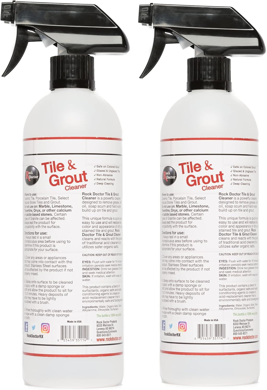 Natural Tile Grout Cleaner Heavy Duty Non-Abrasive