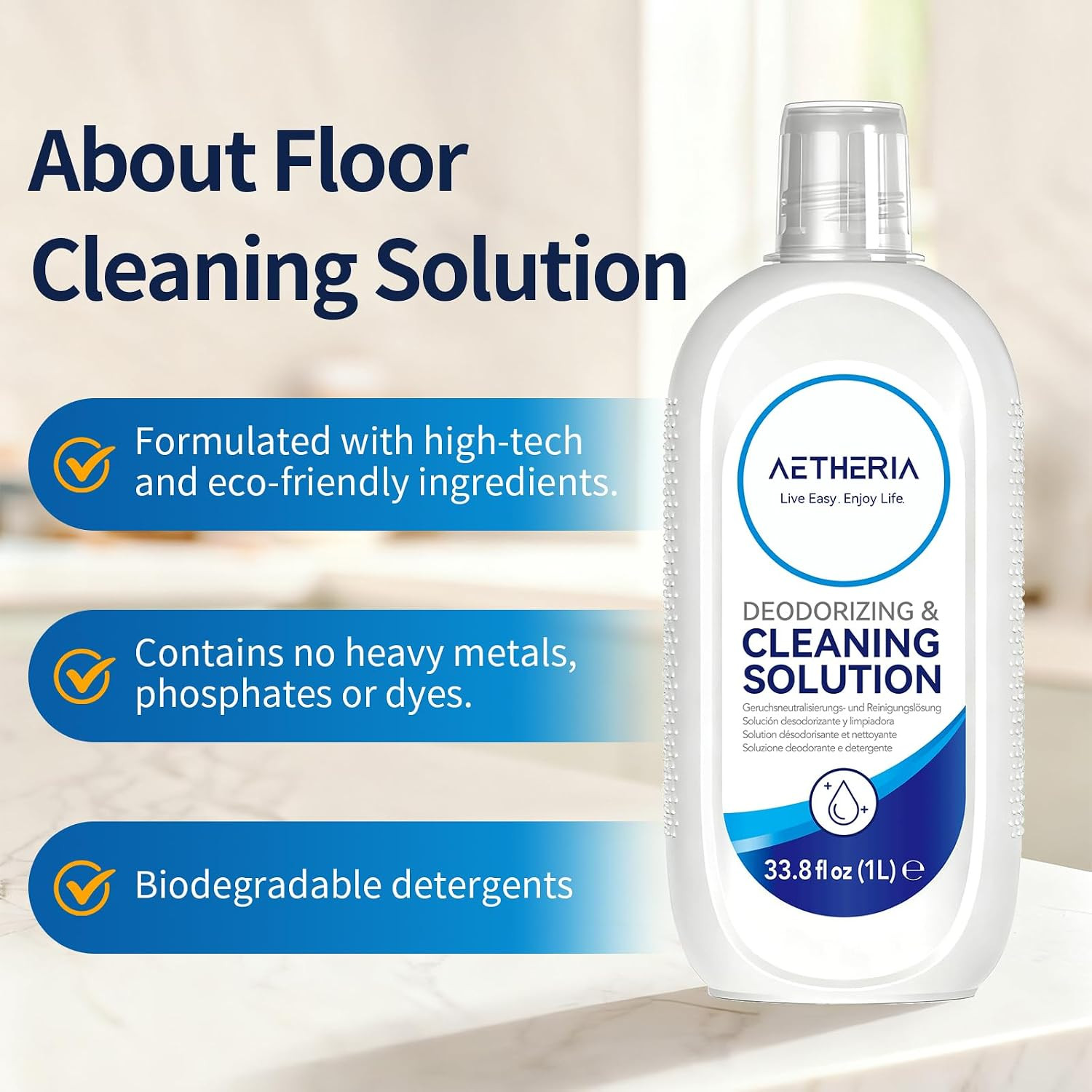 33.8 Fl Oz Floor Cleaning Solution Compatible With Tineco, Suitable With All Rob
