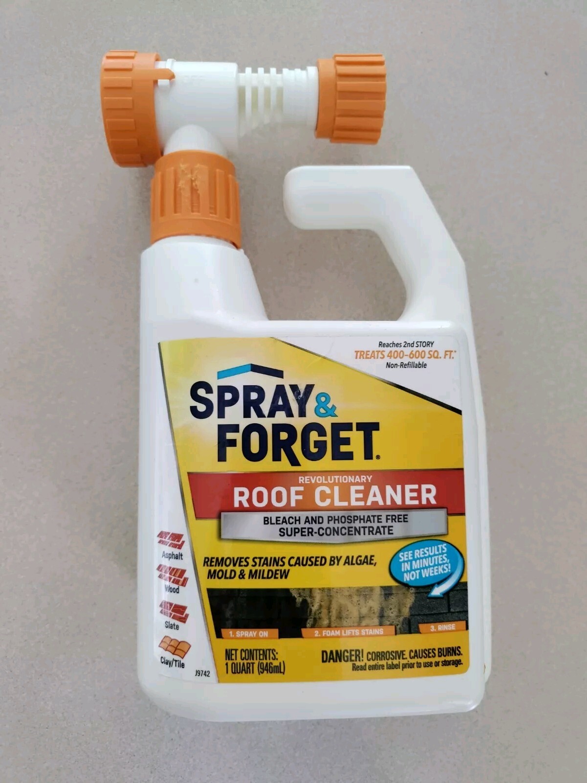 Spray & Forget SFRCHEQ06 Super Concentrated Revolutionary Roof Cleaner For Hose