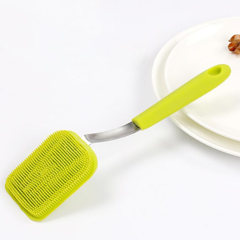 Silicone Brush for Cleaning Dish Scrubber with Handle Dishwashing