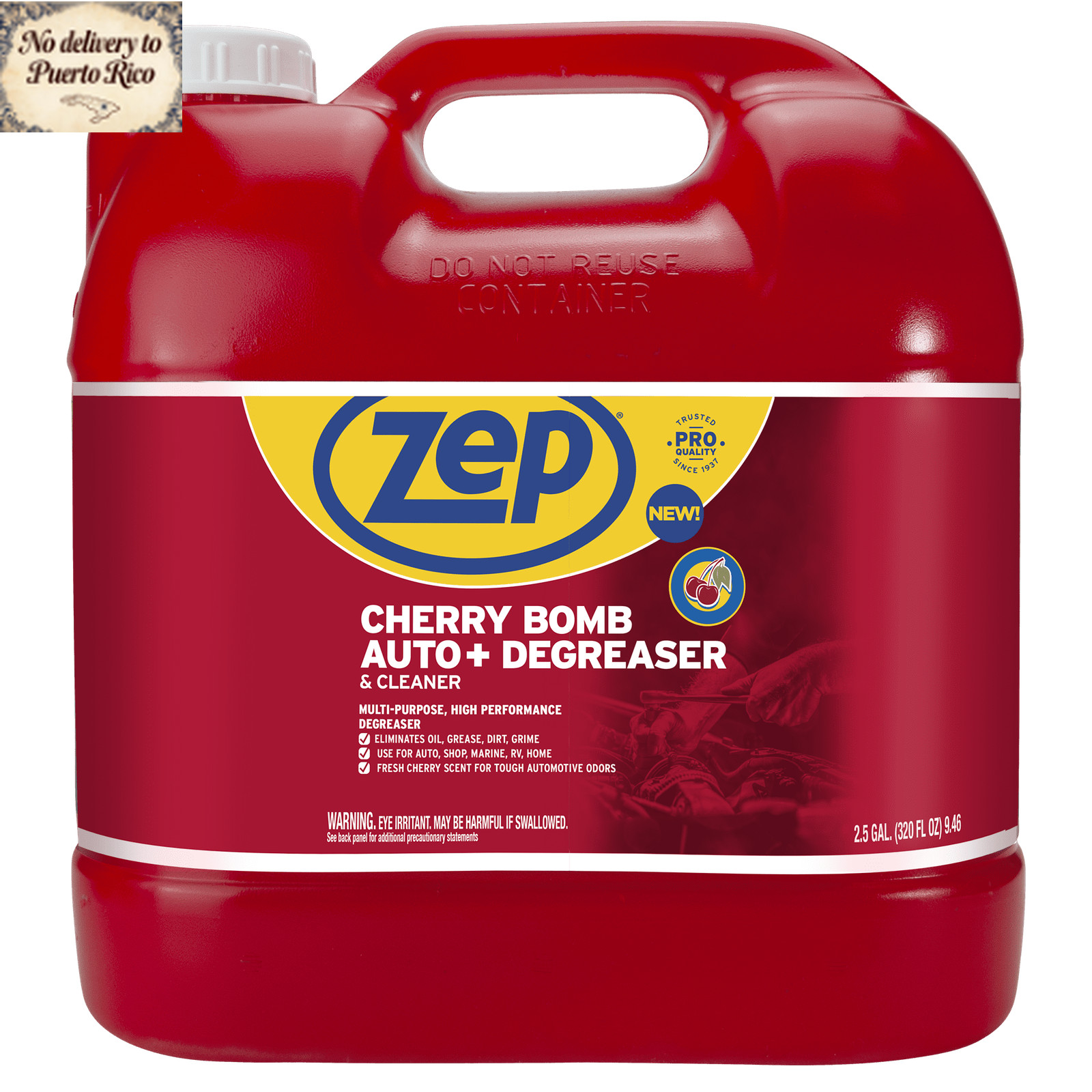 Cherry Bomb Automotive Degreaser, 2.5 Gallons, for Auto/RV/Boat, Garage and Home