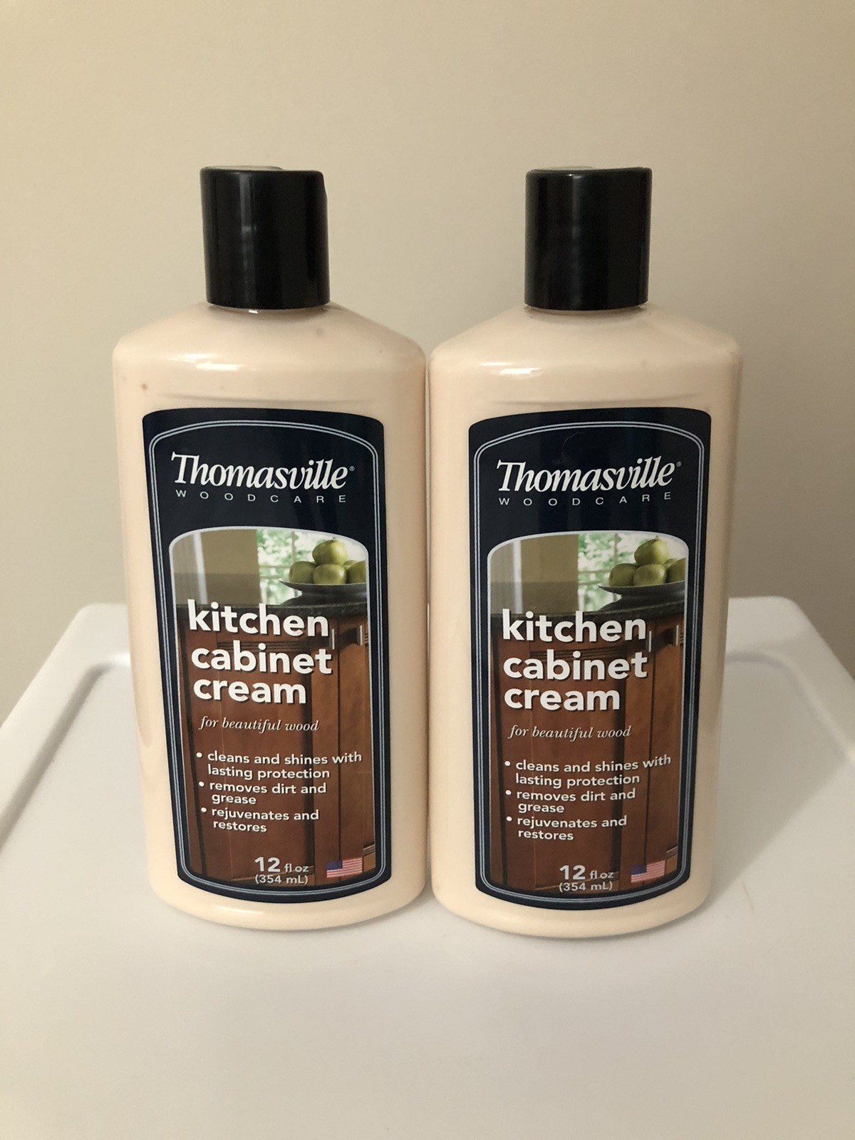 2 Pack – 12oz Thomasville Kitchen Cabinet Cream For Wood Cleans Shines Protects