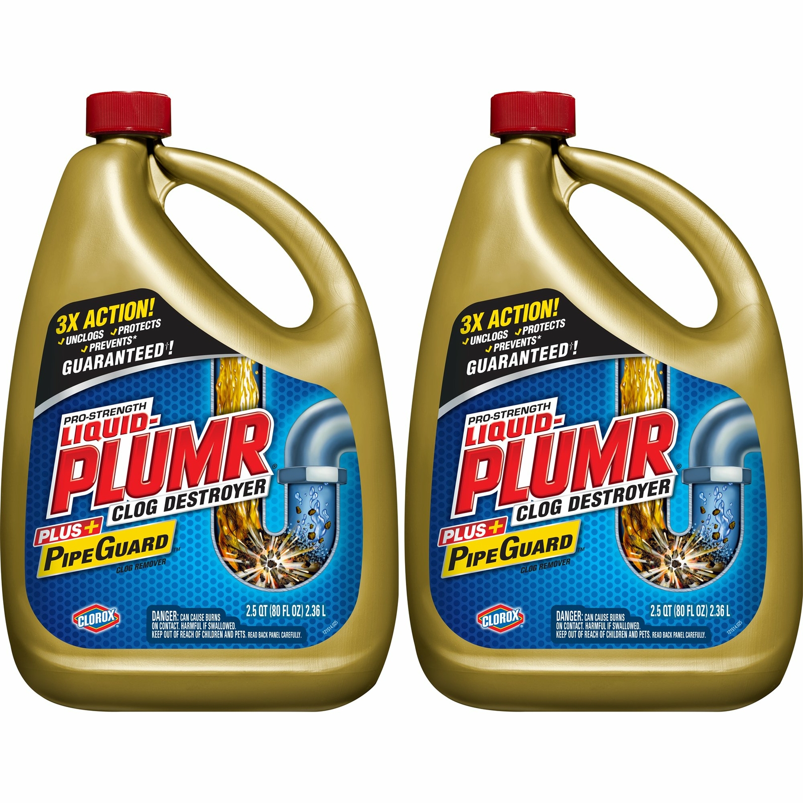 Liquid-Plumr Pro-Strength Full Clog Destroyer Plus PipeGuard, 160 Ounces