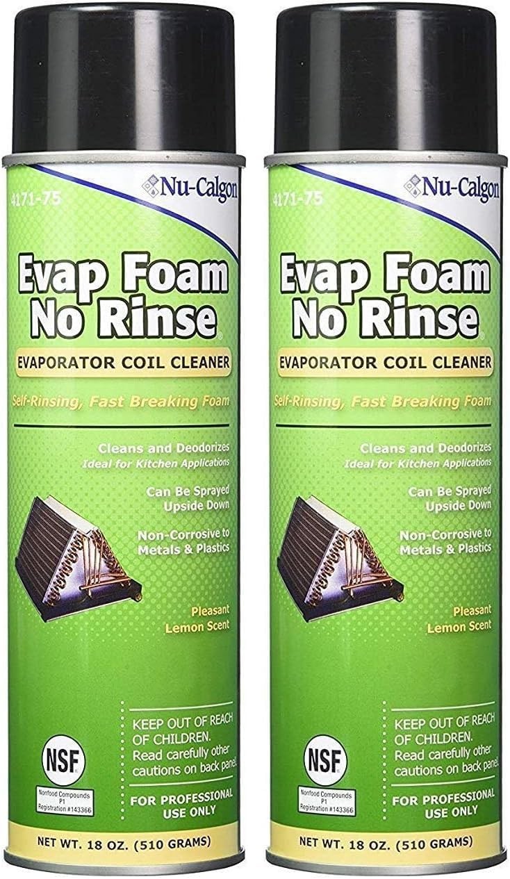 Evap Foam No Rinse Coil Cleaner 18oz Aerosol Can – Heavy Duty Conditioning