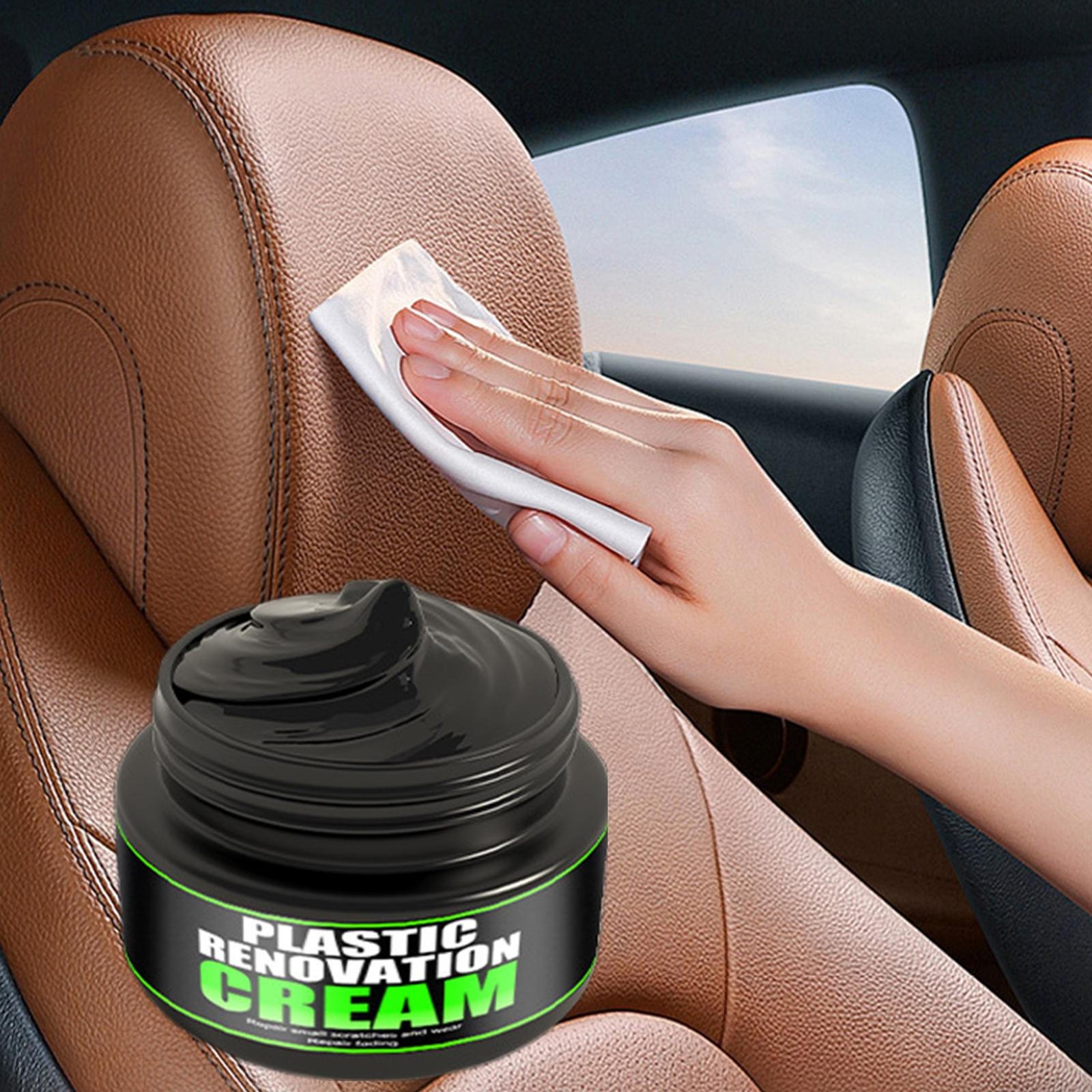 Car Plastic Restorer Black Gloss Polish Repair Coating Plastic Auto Cleaning