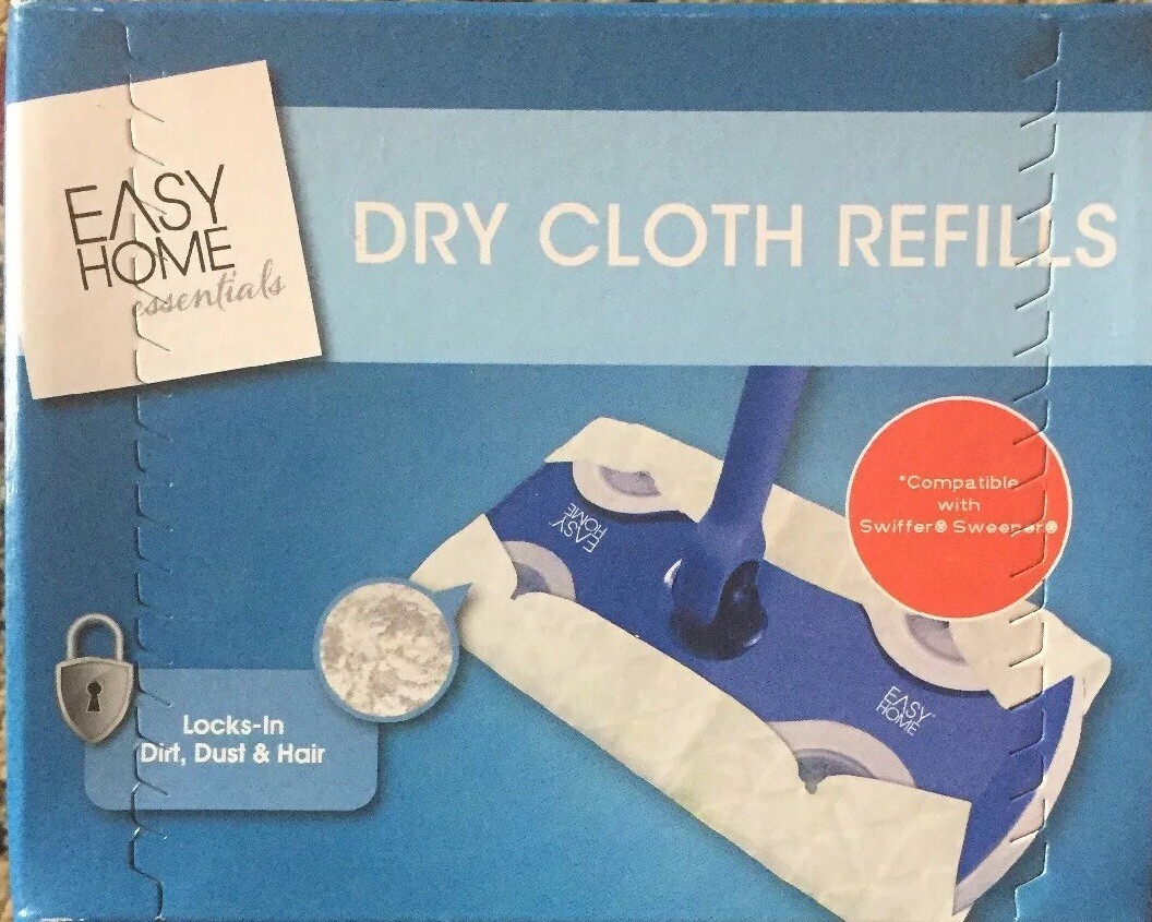 Easy Home Essentials Dry Sweeping Cloth Refills 32 Count Fits Swiffer Sweeper.