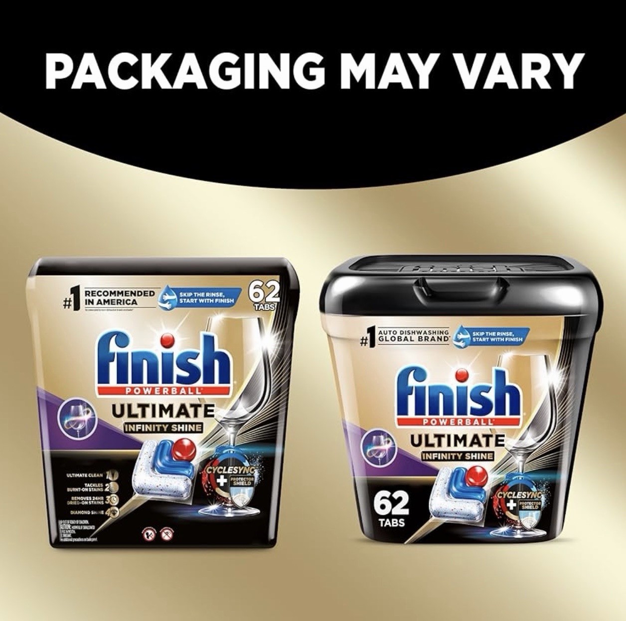 Finish Ultimate Infinity Shine Dishwasher Pods, No Pre-Rinse Dishwasher Detergen