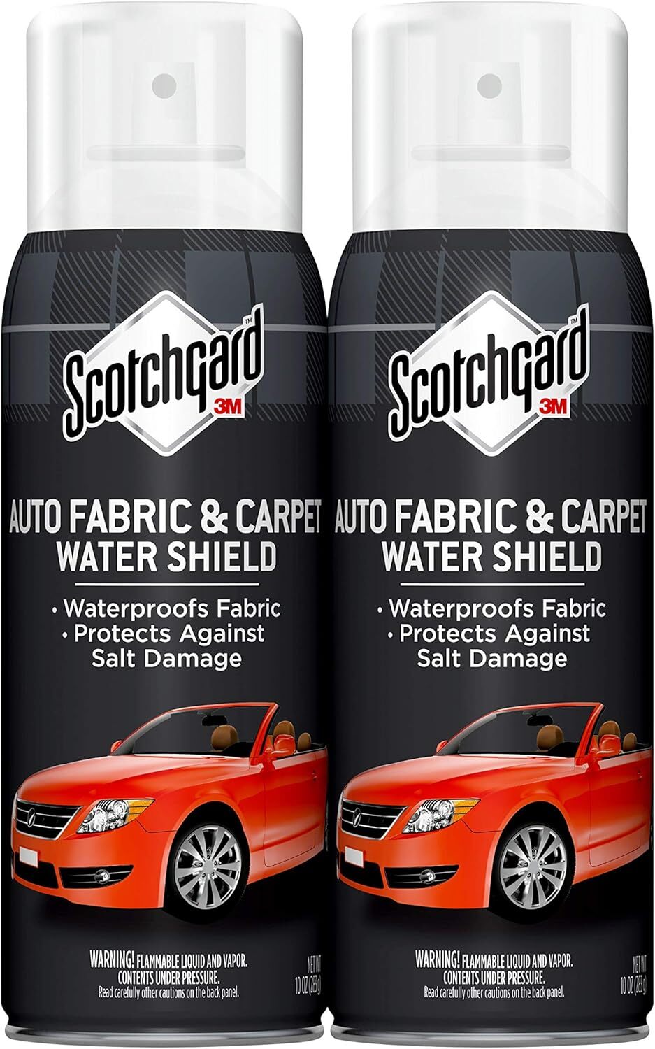 Scotchgard Auto Fabric & Carpet Water Shield, 20 Ounces (Two, 10 Ounce Cans)