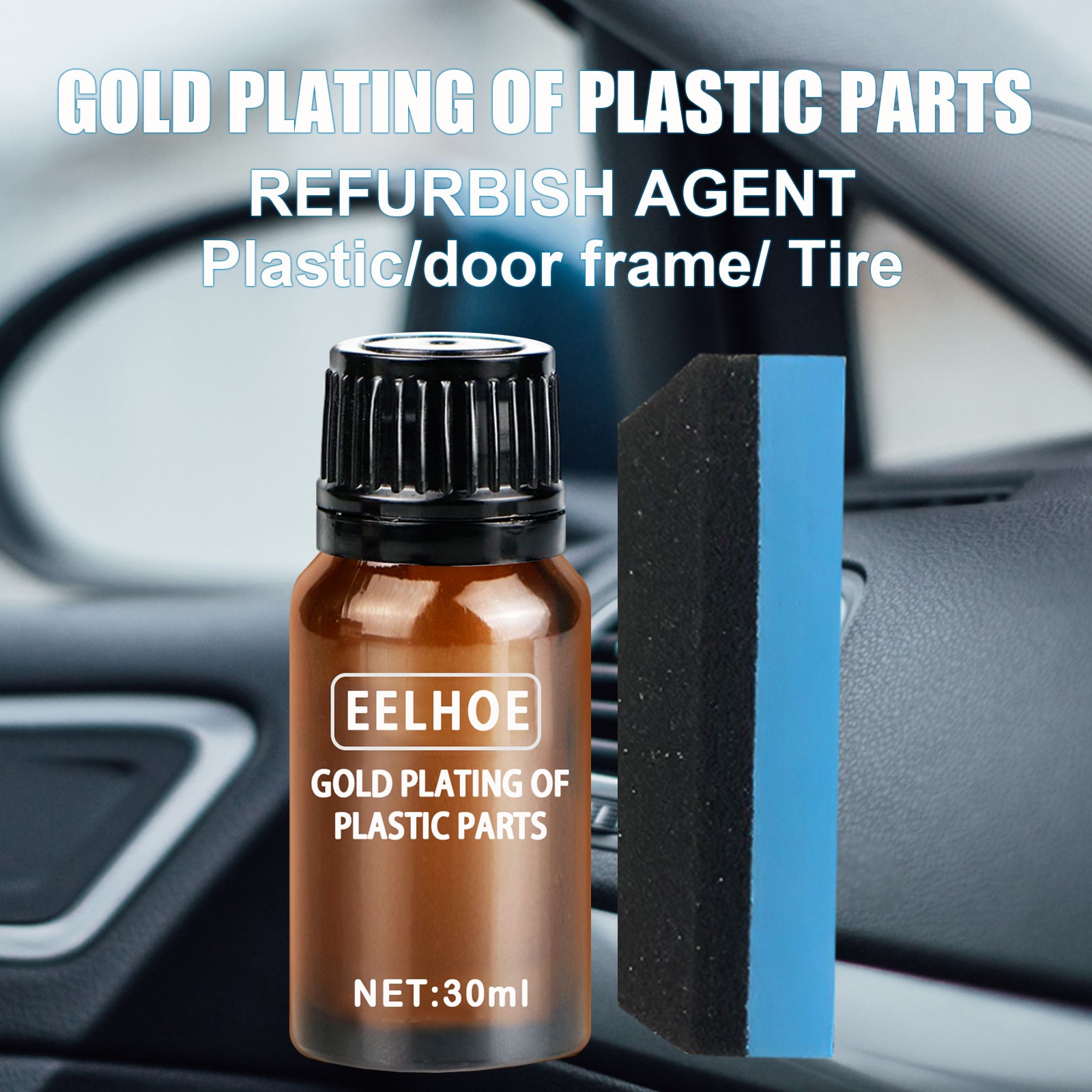 Plastic Restorer for Car Interior – Dashboard Trim Restorer UV Protection