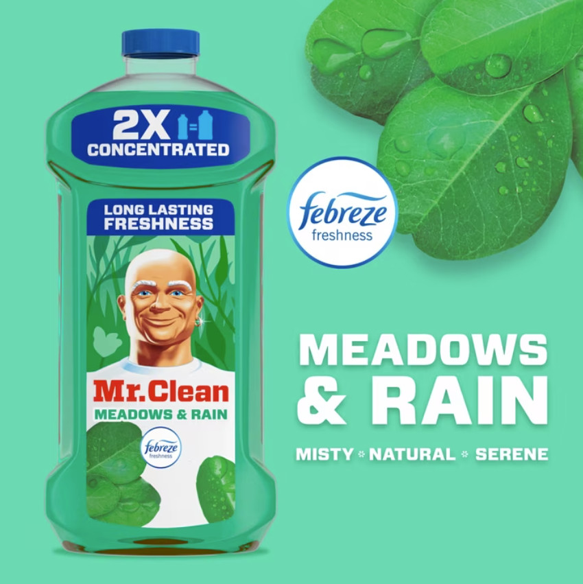 (4 pack) Mr. Clean All Purpose Cleaner, 2X Concentrated Multi Surface, 64 fl oz