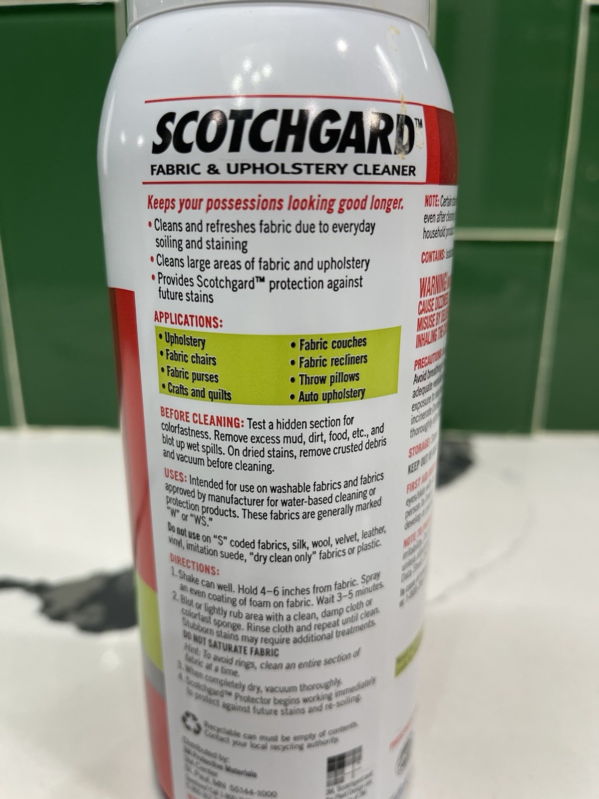 Scotchgard 3M (2011) Fabric And Upholstery Cleaner 14 oz New/Unused