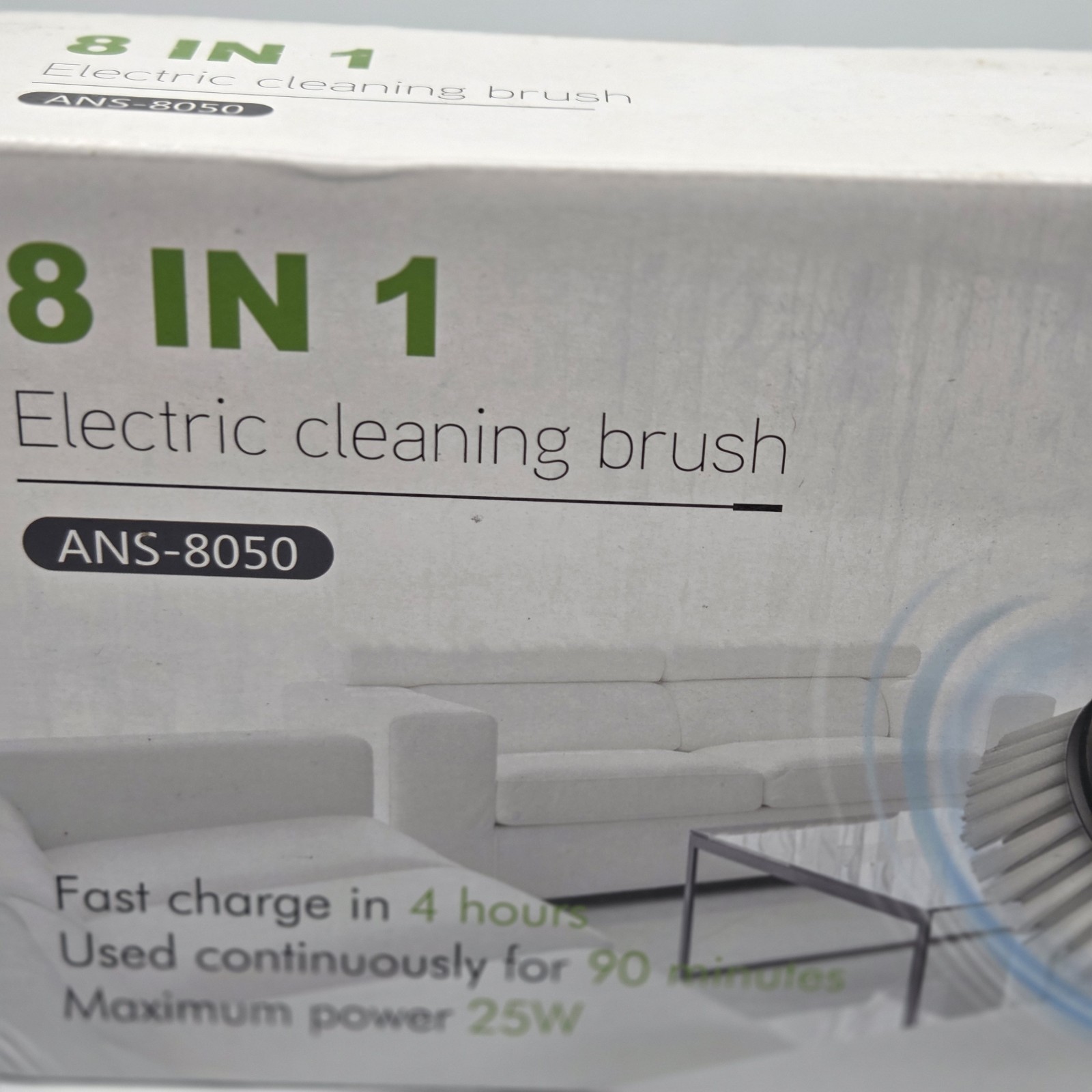 8 in 1 Electric Spin Scrubber Cordless Power Brush Bathroom Shower Tile Cleaner