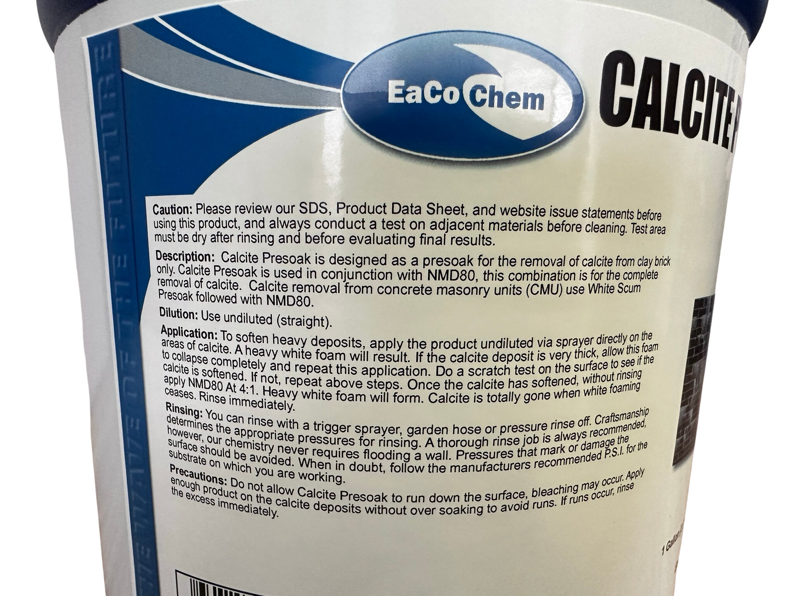 Eaco Chem Calcite Presoak – Remove Calcite from Clay Brick – 1 Gallon